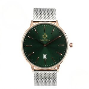 Orvessa 8302 Men’s Stainless Steel Watch - Precision Analog Quartz - 42mm